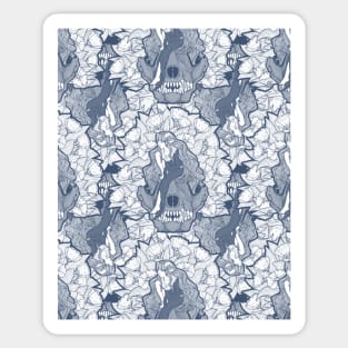 The Lamb and the Wolf Seamless Pattern Sticker